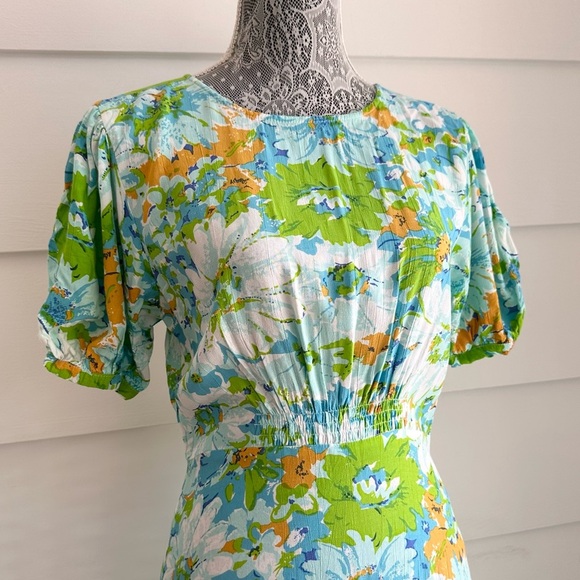 Faithfull the Brand Beline Midi Dress Gardone Floral US 4 - Picture 11 of 12